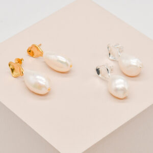 Baroque Pearl Stud Earrings