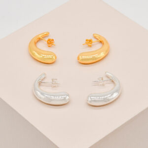 Thick Tear Drop Stud Earrings