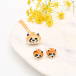 Red Panda Necklace and Earring