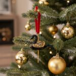 Carousel Black Swan Christmas Tree Decoration
