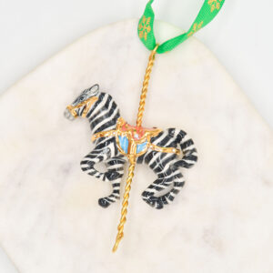 Carousel Zebra Christmas Tree Ornament