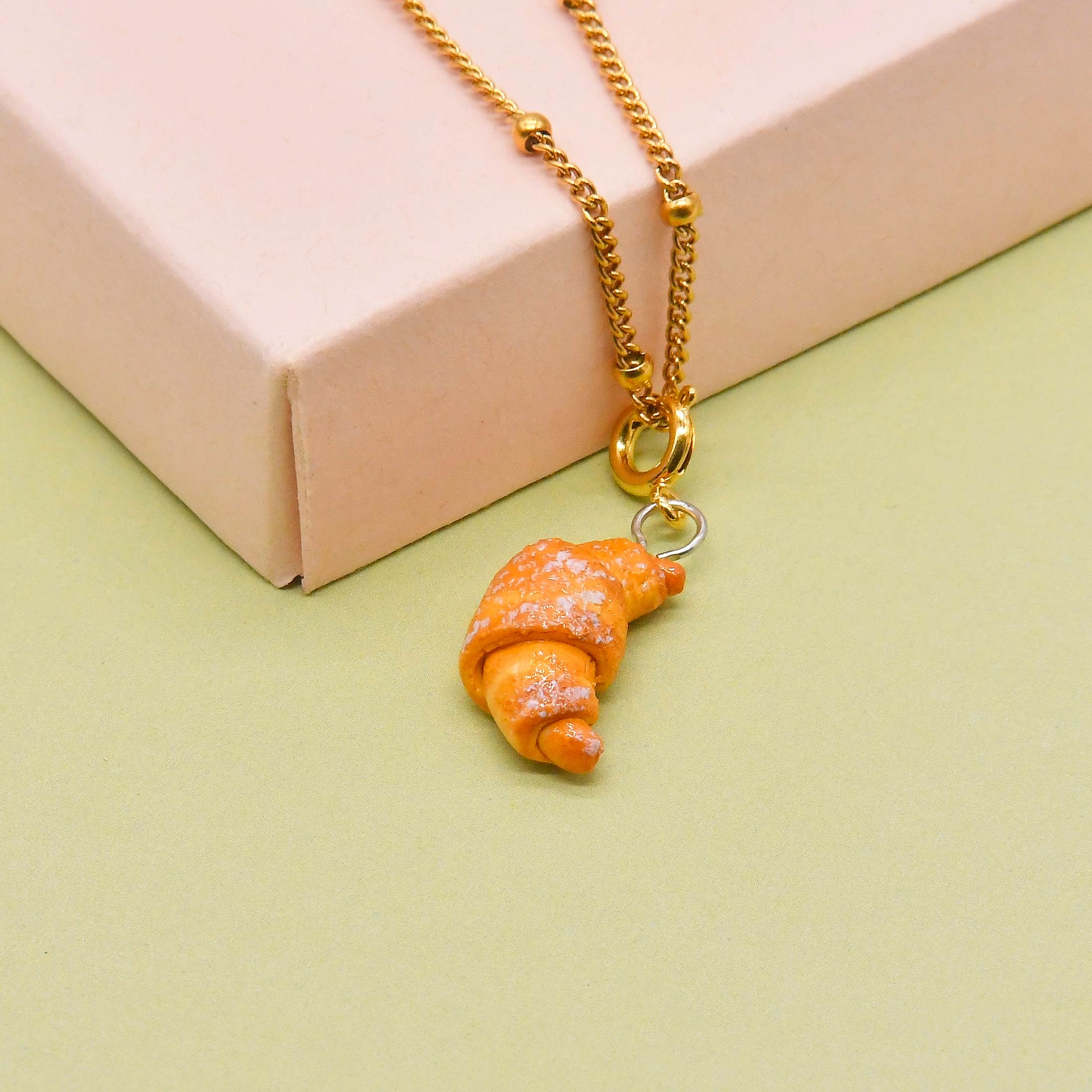 Porcelain Food Charms, Ice cream, Jammie Dodgers, Croissant, Doughnut, Pretzel Charms - Image 8