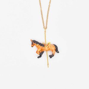 Merry Go Round Small Horse Pendant Necklace
