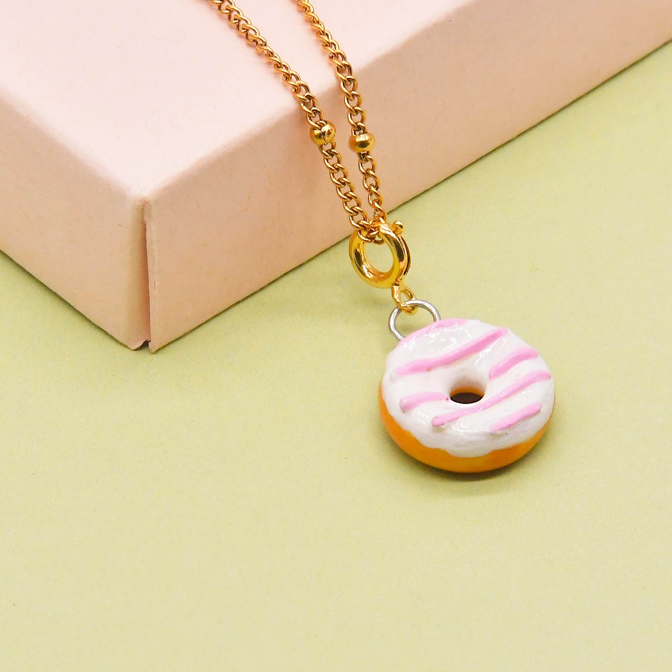 Porcelain Food Charms, Ice cream, Jammie Dodgers, Croissant, Doughnut, Pretzel Charms - Image 7