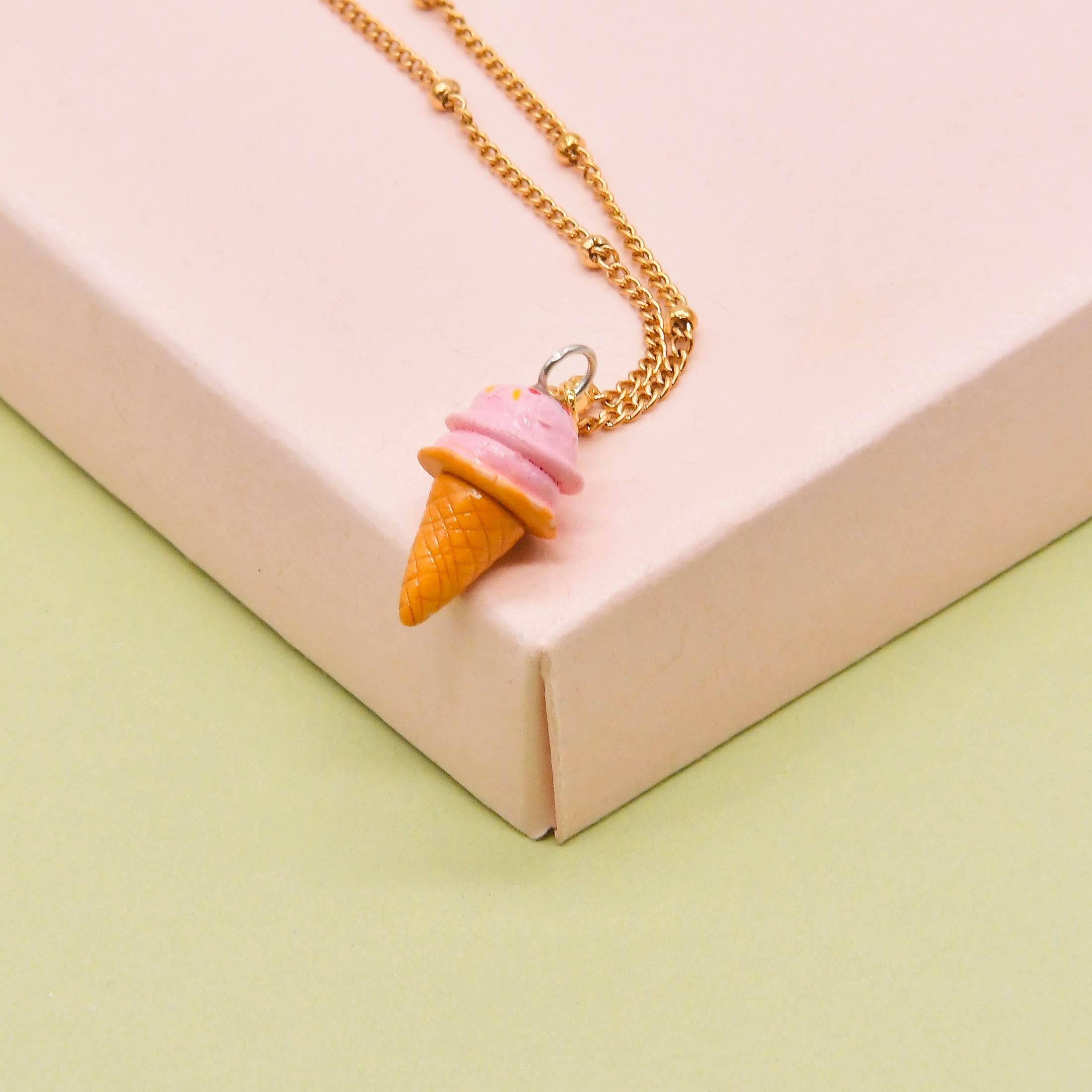 Porcelain Food Charms, Ice cream, Jammie Dodgers, Croissant, Doughnut, Pretzel Charms - Image 6