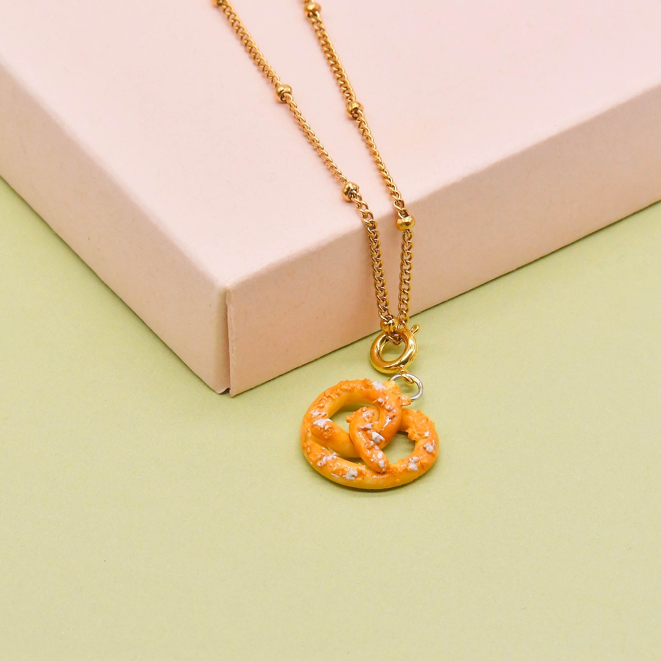 Porcelain Food Charms, Ice cream, Jammie Dodgers, Croissant, Doughnut, Pretzel Charms - Image 4