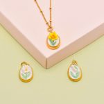 Porcelain Birth Flower Charms - Spring
