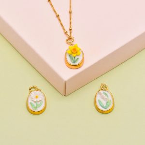 Porcelain Birth Flower Charms - Spring