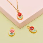 Porcelain Birth Flower Charms - Summer