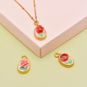 Porcelain Birth Flower Charms - Summer