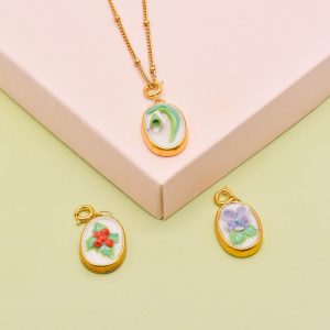Porcelain Birth Flower Charms - Winter
