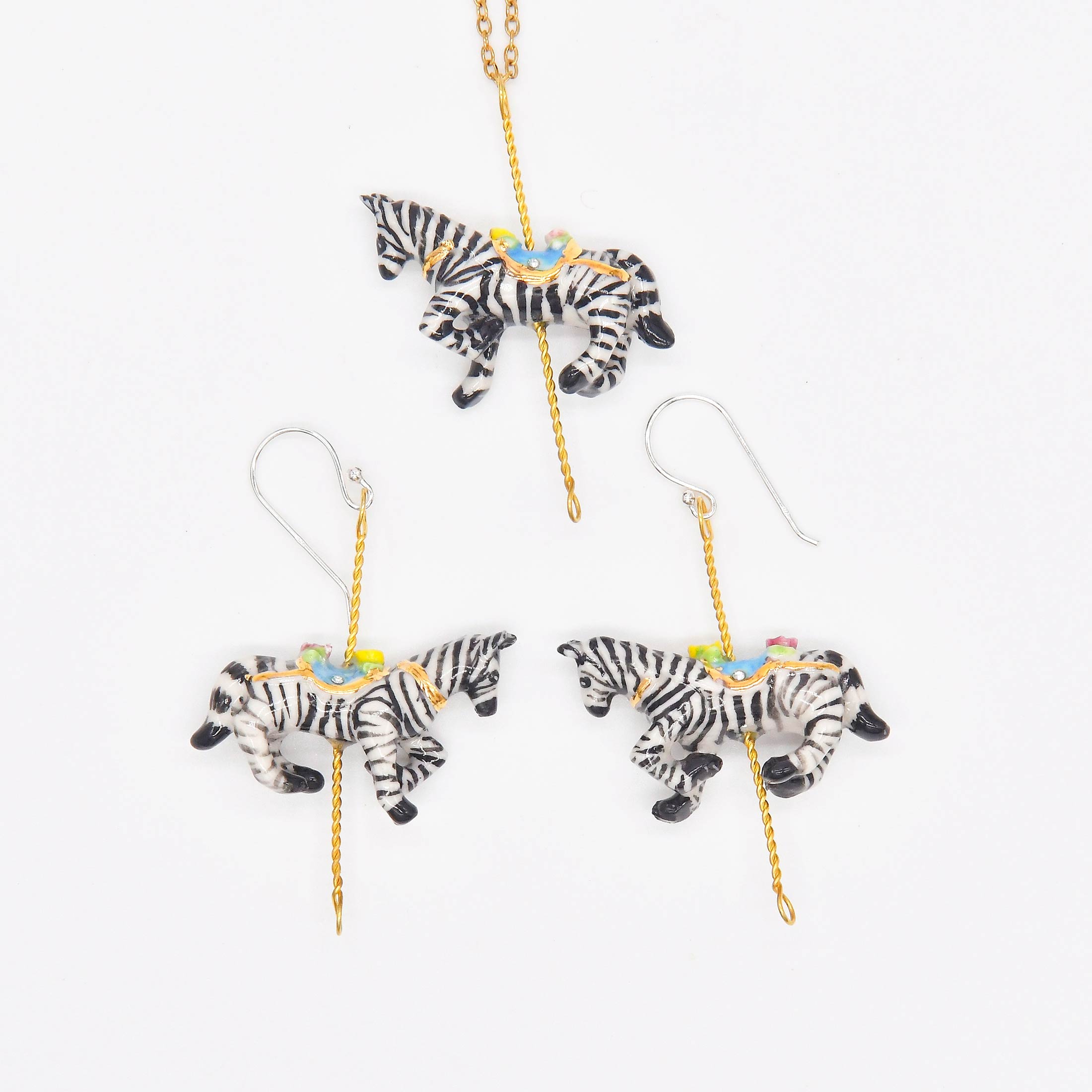 Merry Go Round Small Horse Pendant Necklace - Image 3