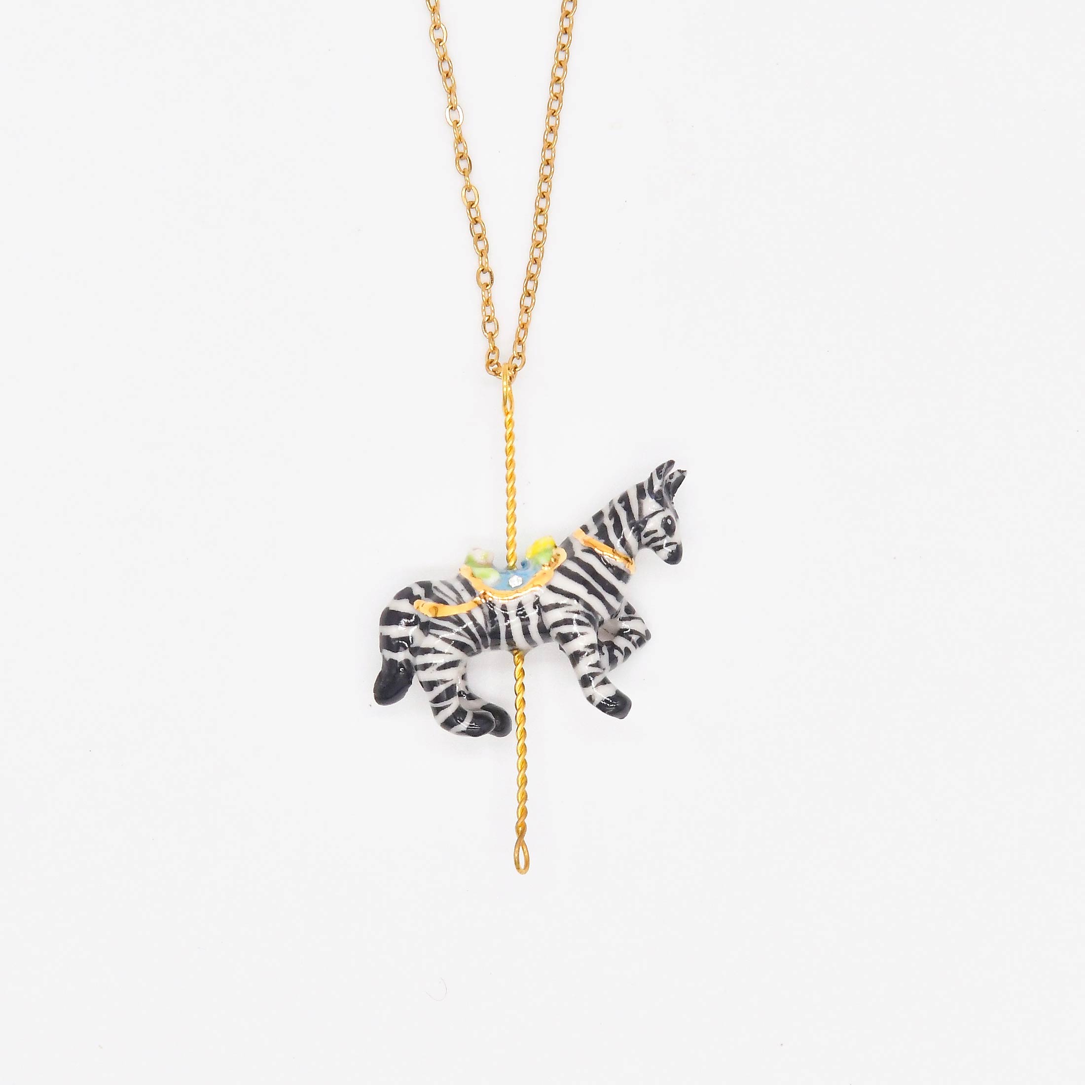 Merry Go Round Small Horse Pendant Necklace - Image 2
